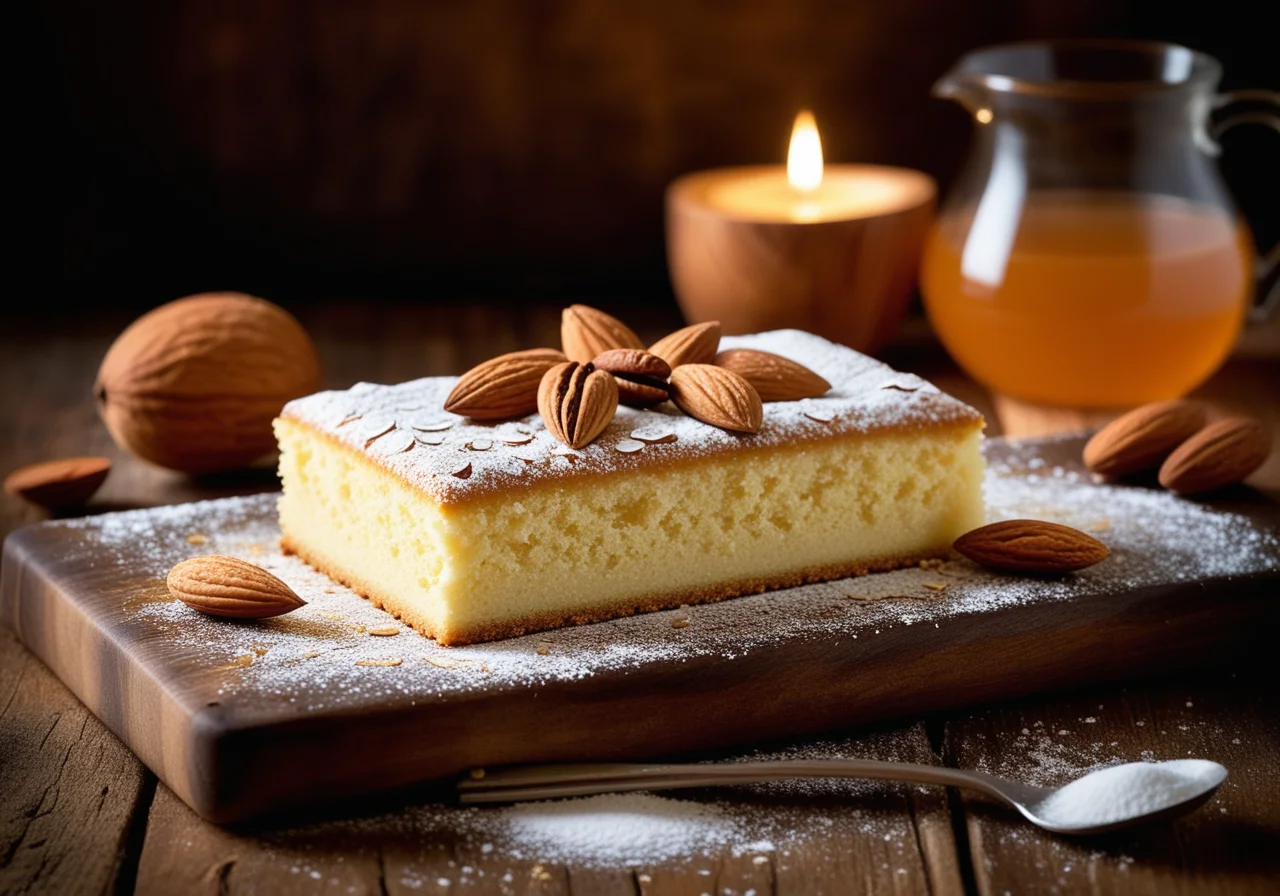 Honey Cake with Almonds