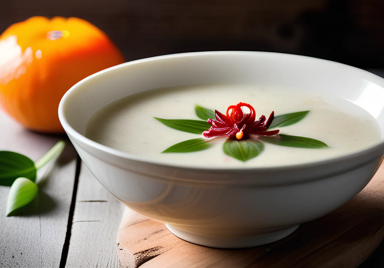 Coconut Soup with Wild Garlic