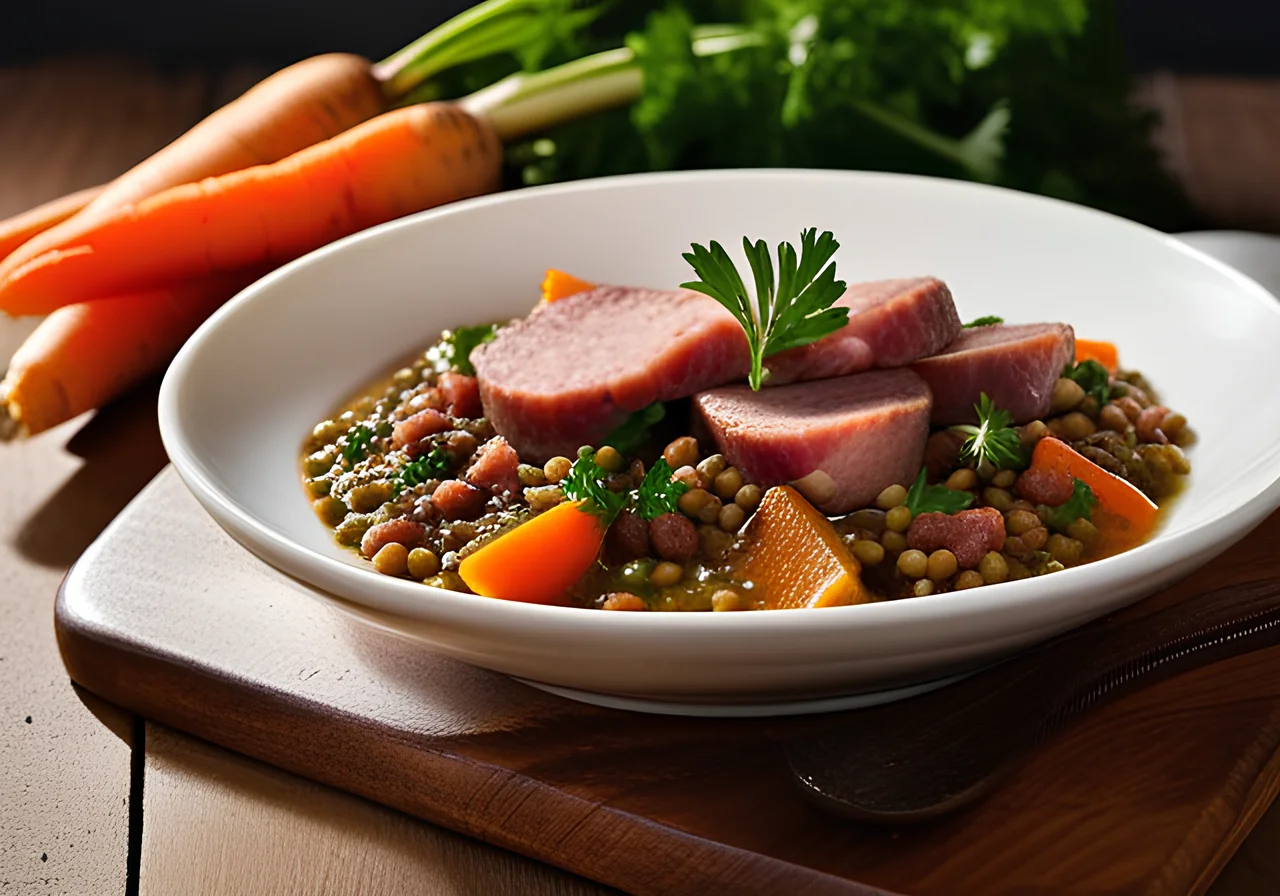 Stew with Lentils and Sausage
