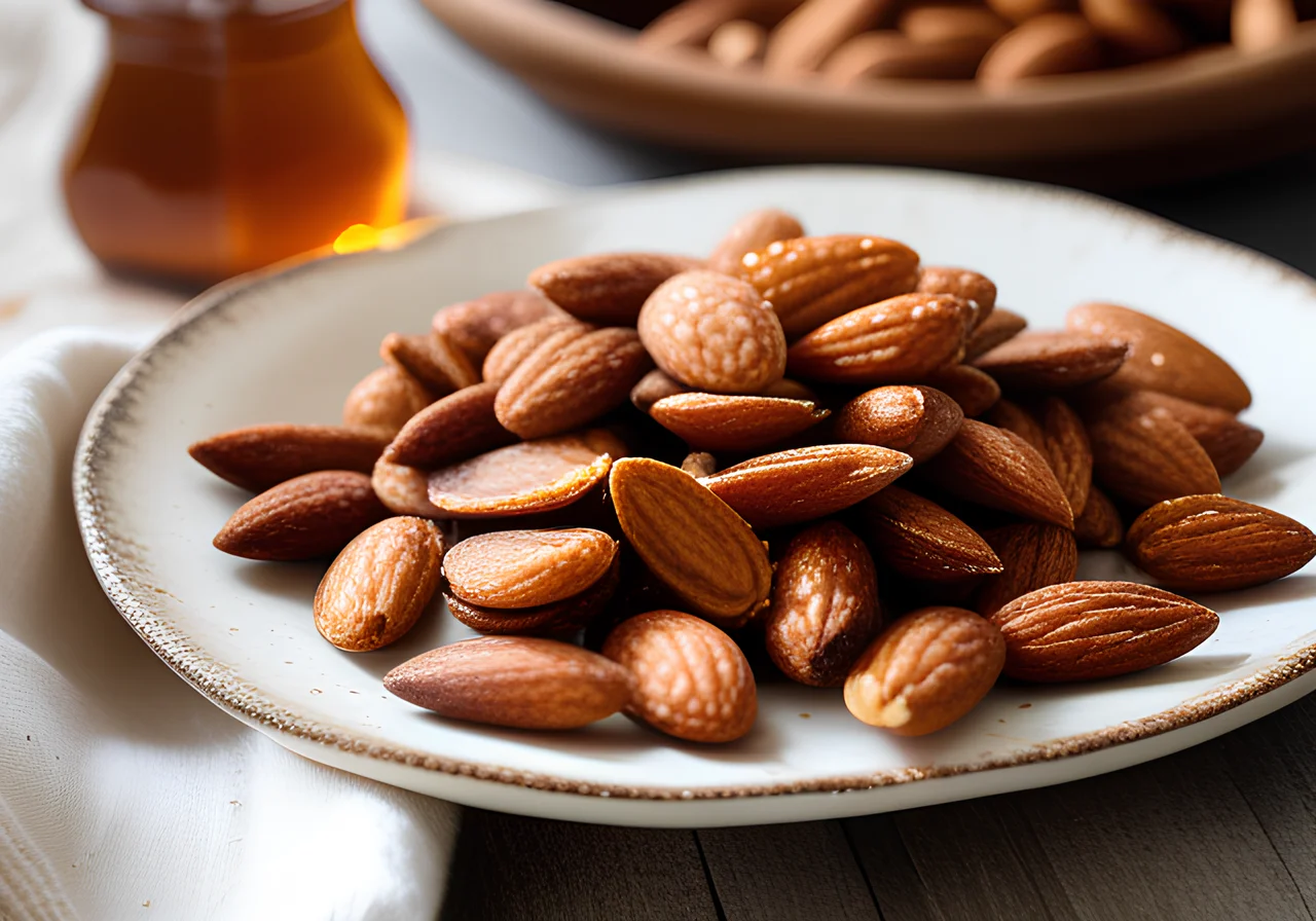 Caramelized Almonds with Maple Syrup