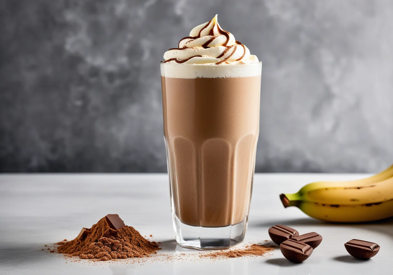 Coffee-Proteinshake with Yogurt and Peanut Butter