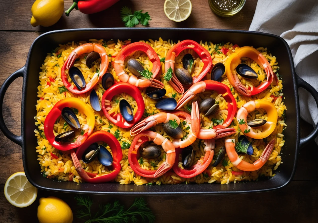 Seafood Paella with Chicken