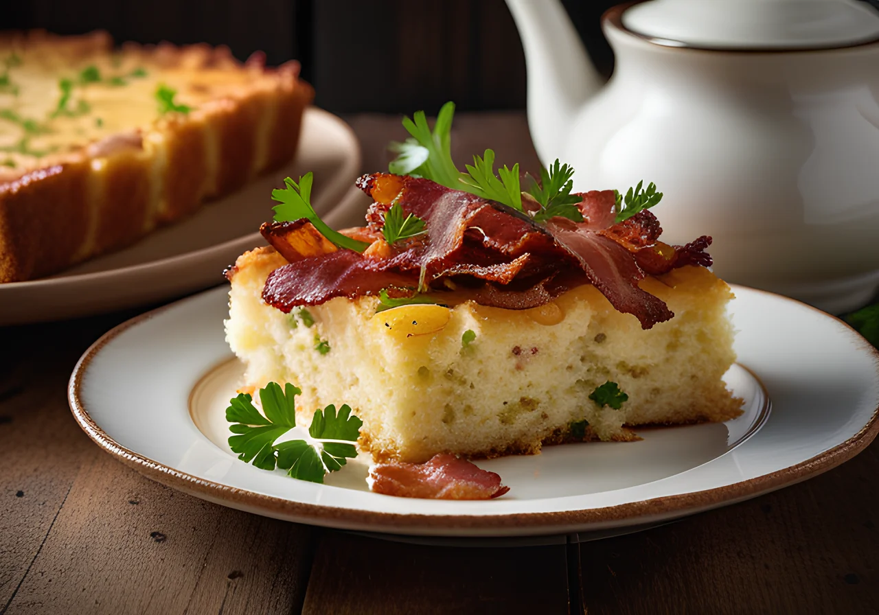 Onion Cake with Bacon