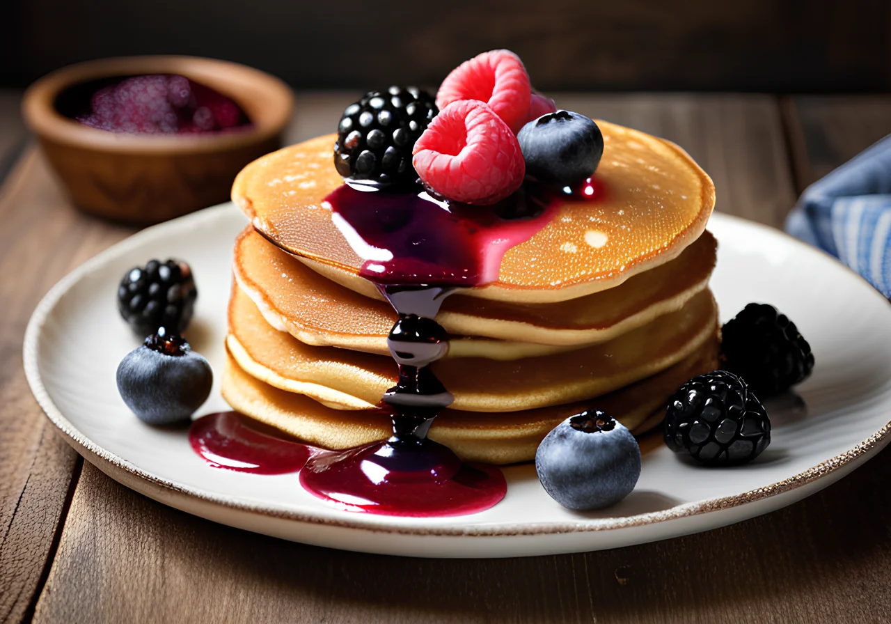 Pancakes with Fresh Berries