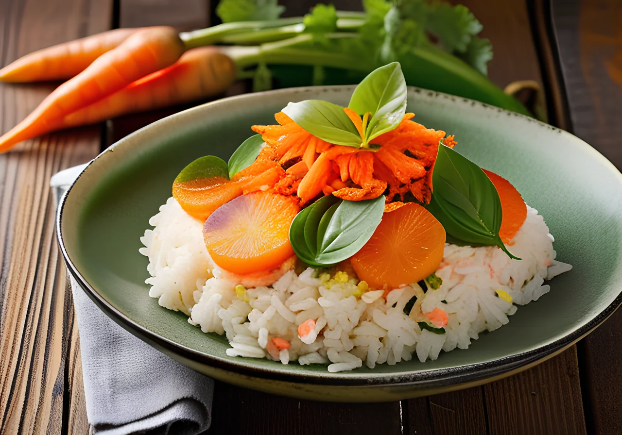 Fruitful Rice with Carrots, Herbs and Pecorino