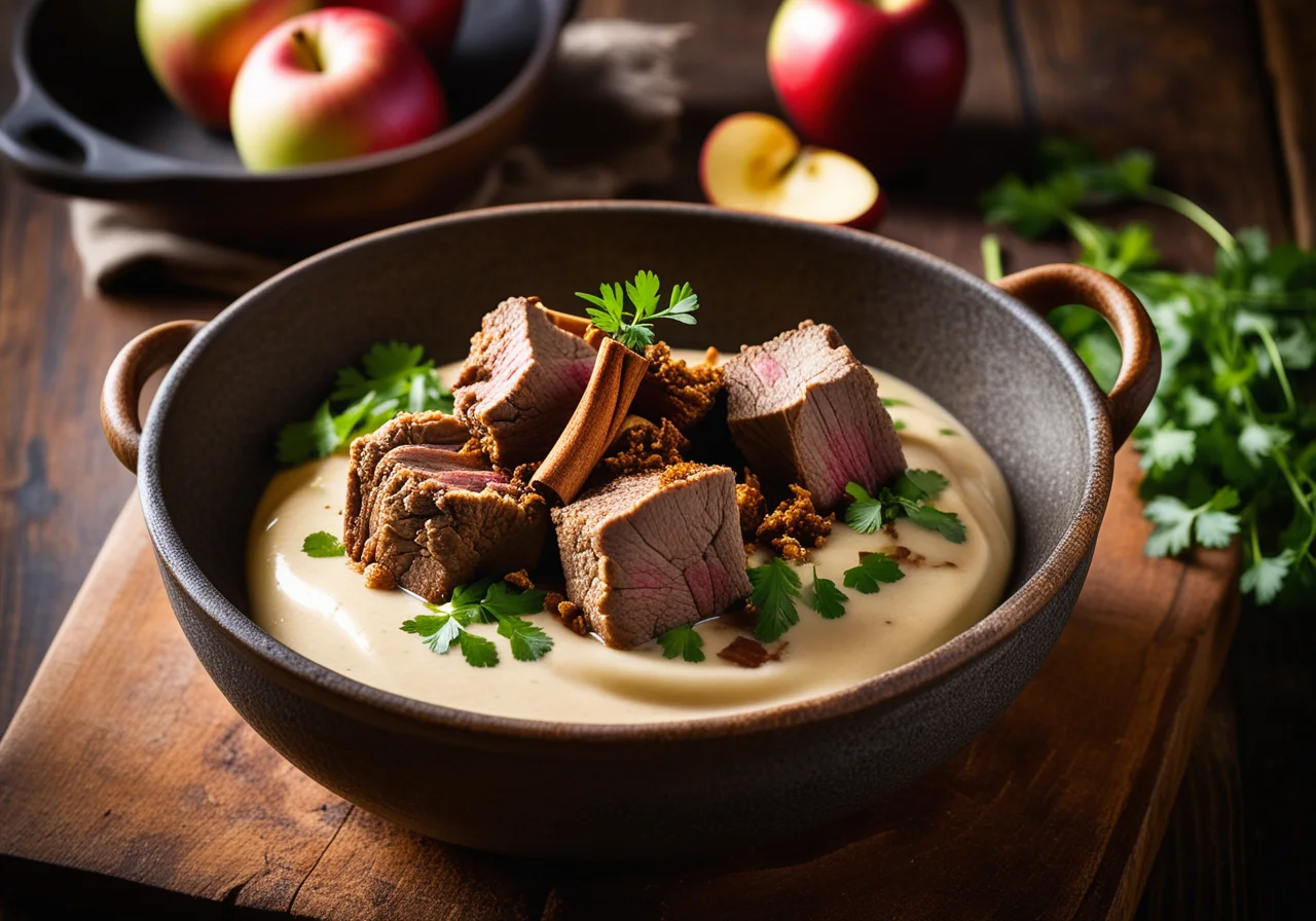 Apple Lamb Stew with Chickpeas and Cinnamon