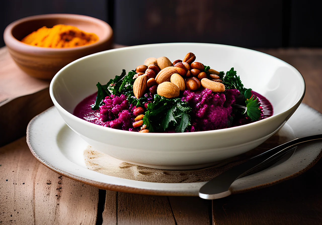 Beetroot Kale Curry with Chicken