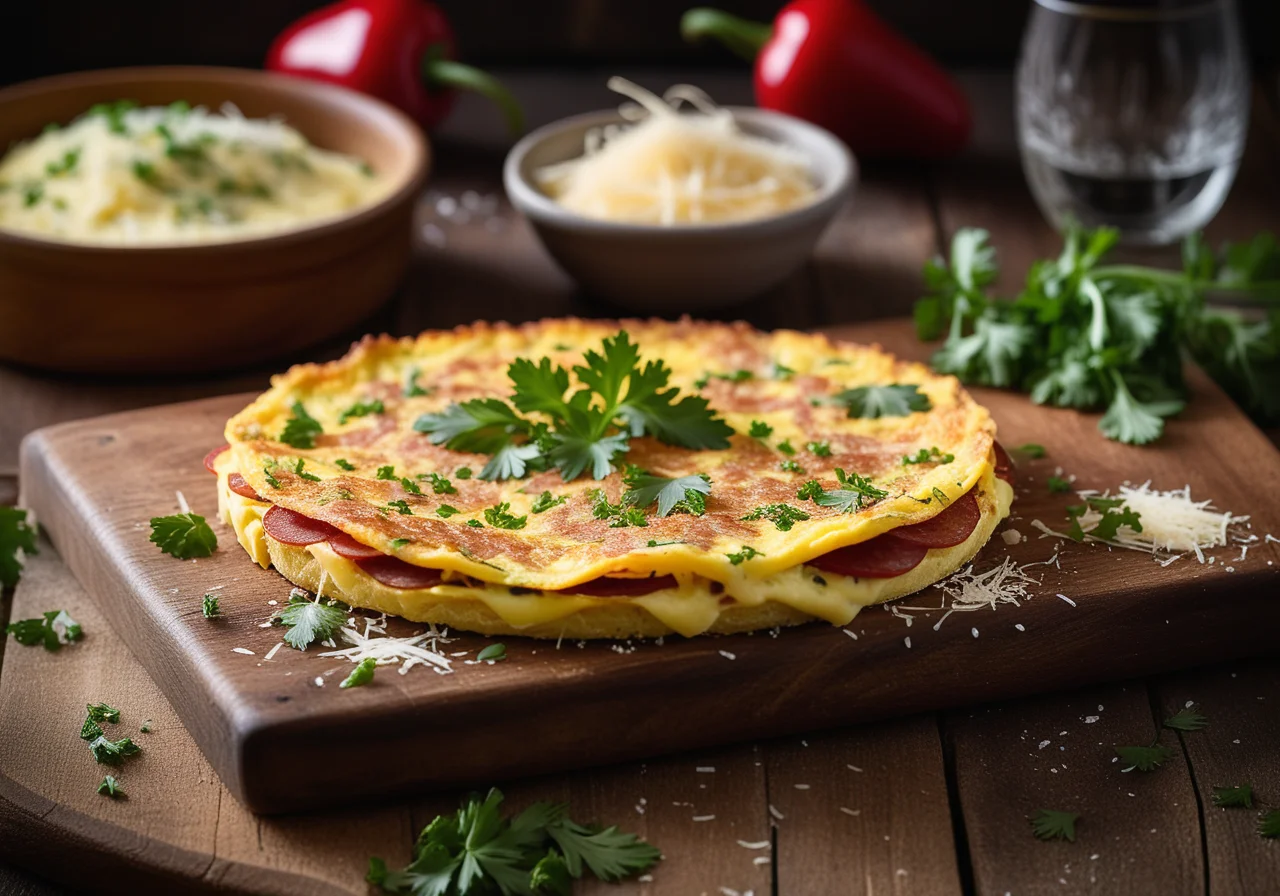 Salami Omelette