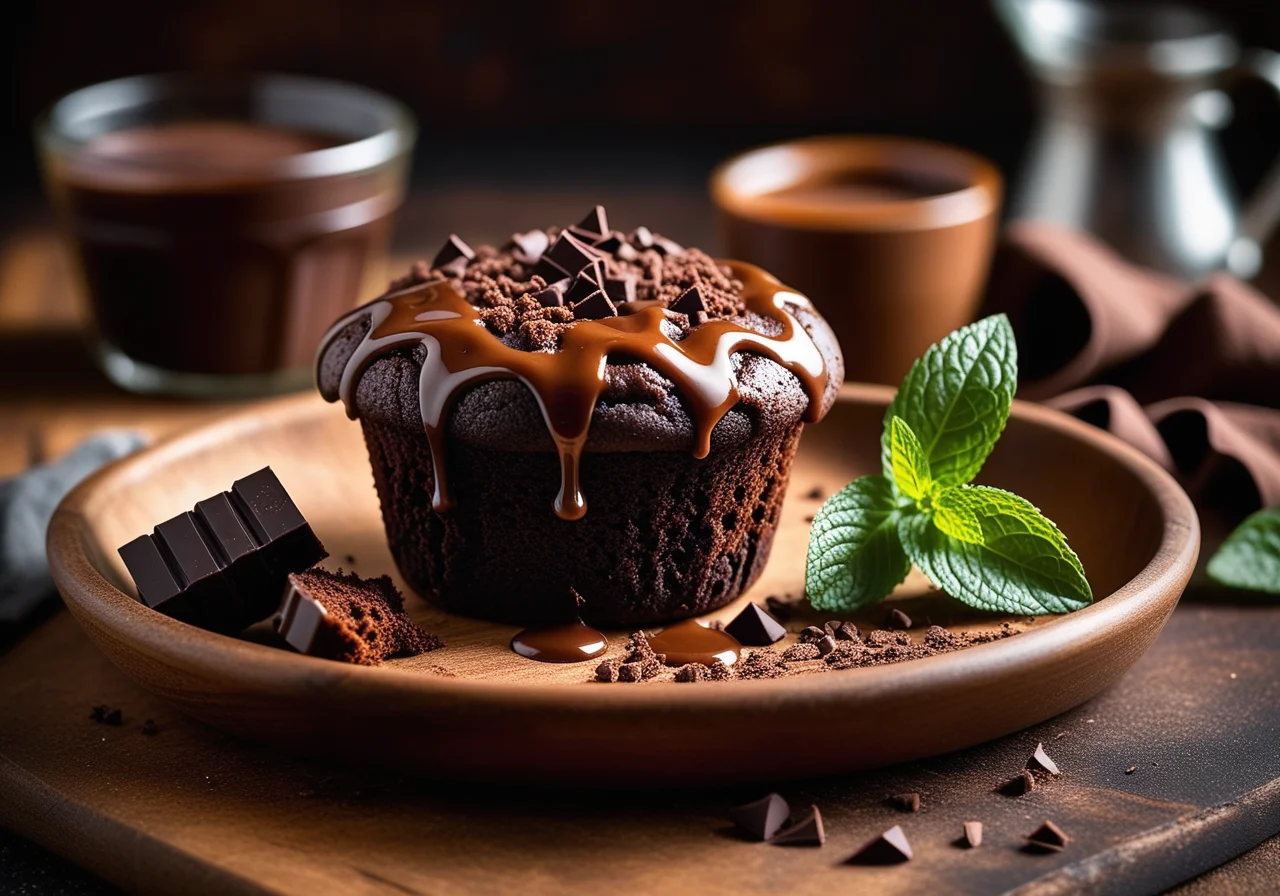 Chocolate Muffins with Sour Cream