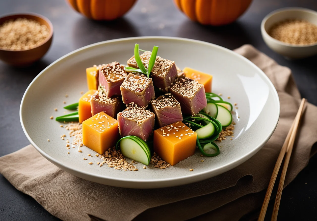 Marinated Tuna and Sesame Crust