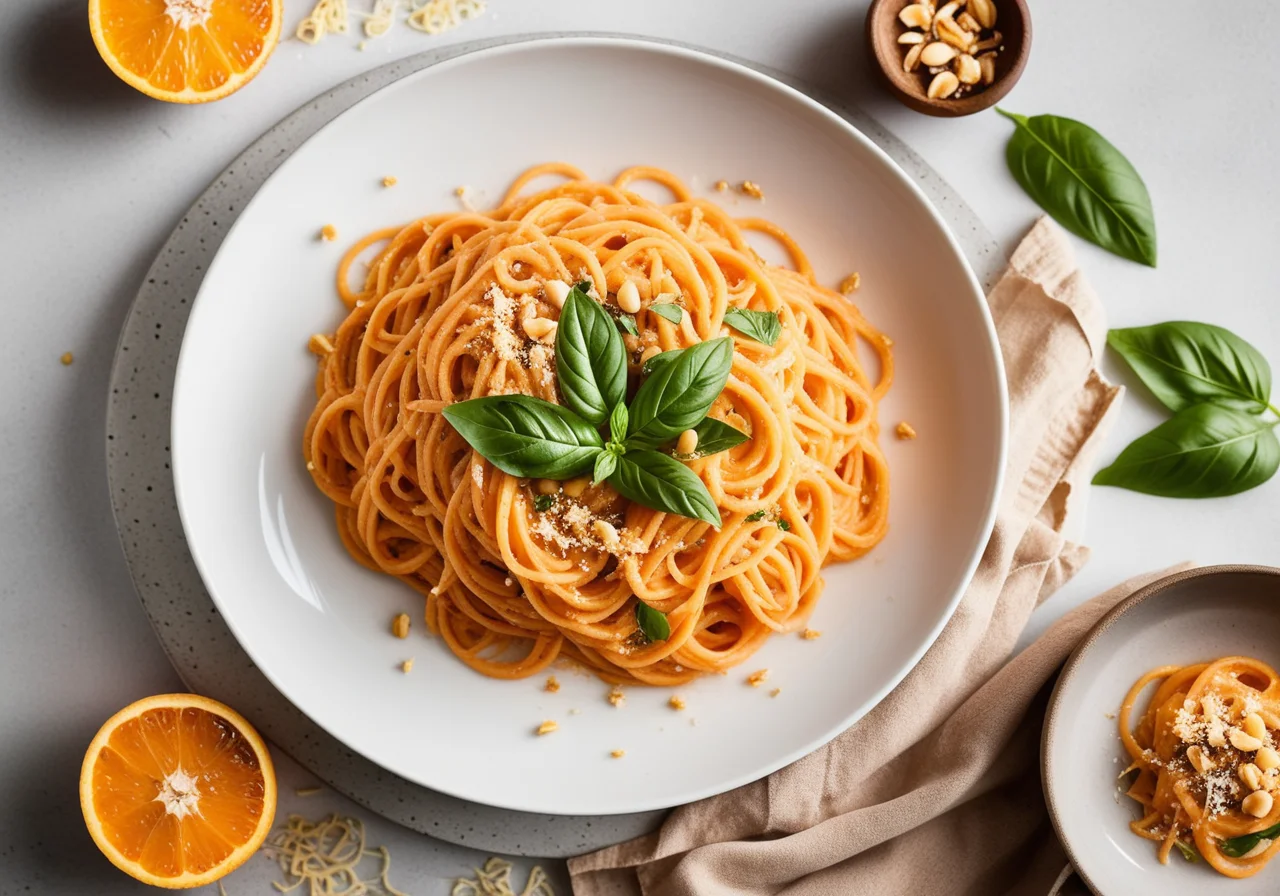 Pasta with Carrot Cream Sauce