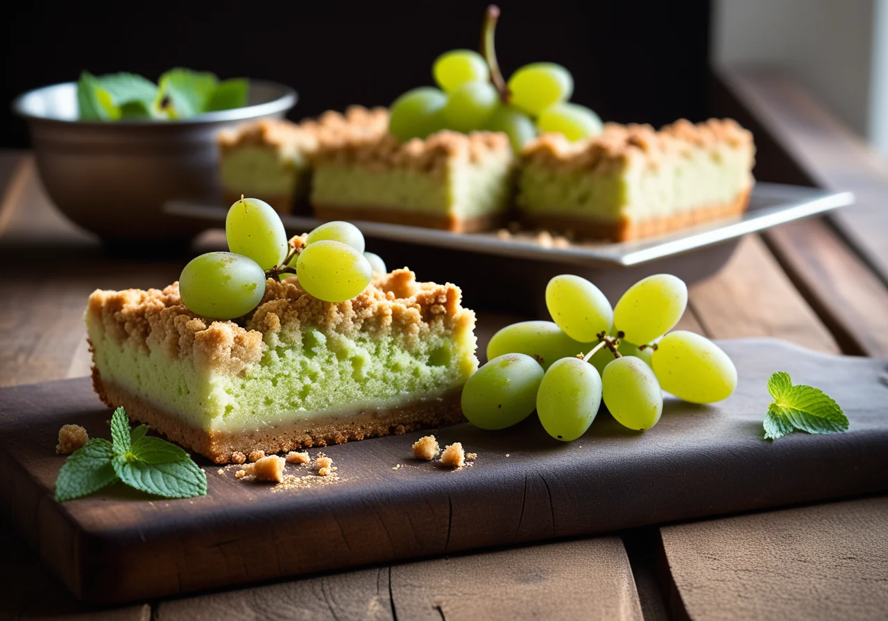 Crumb Cake with Grapes