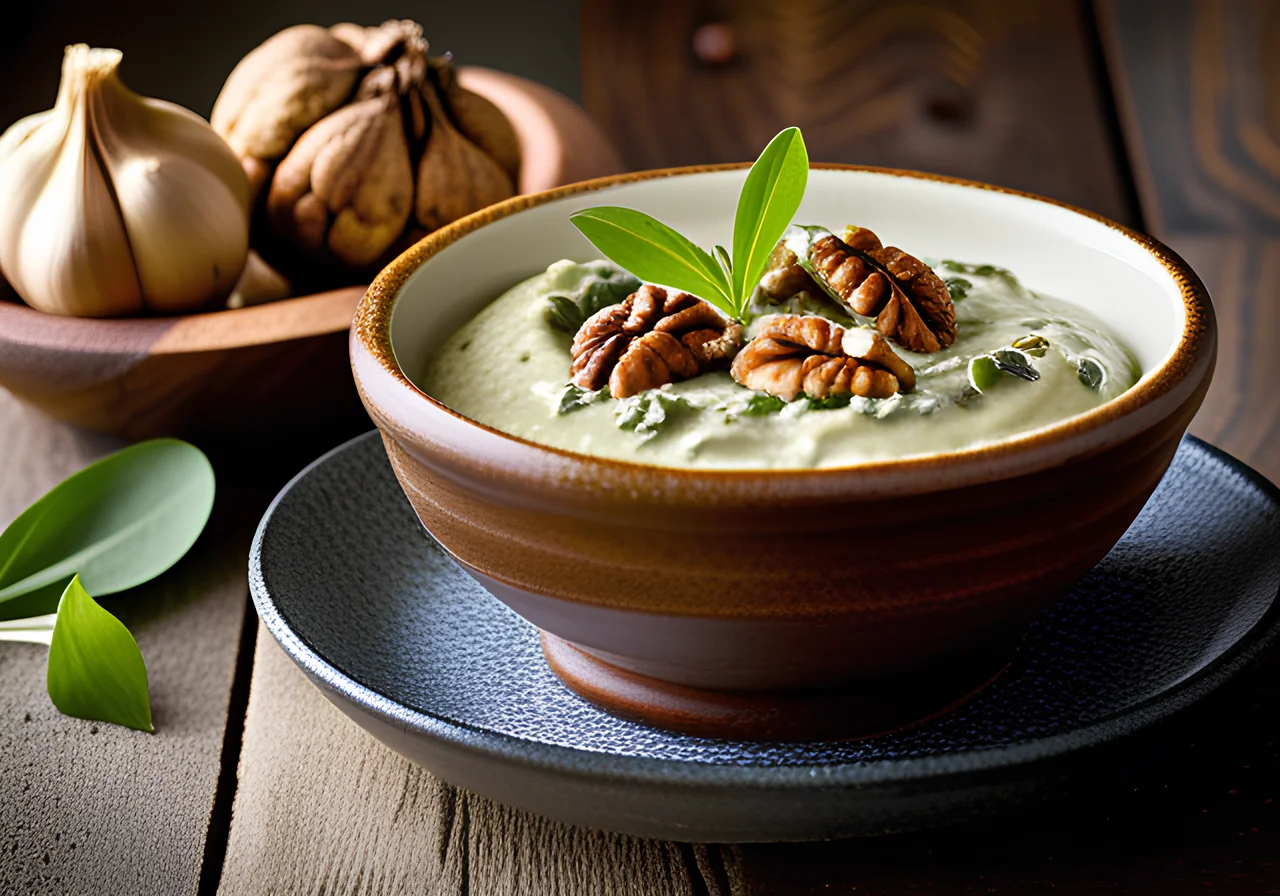 Wild Garlic Walnut Spread