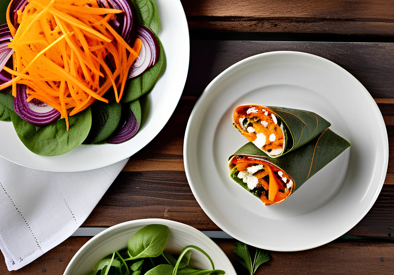 Colorful Vegetable Wraps