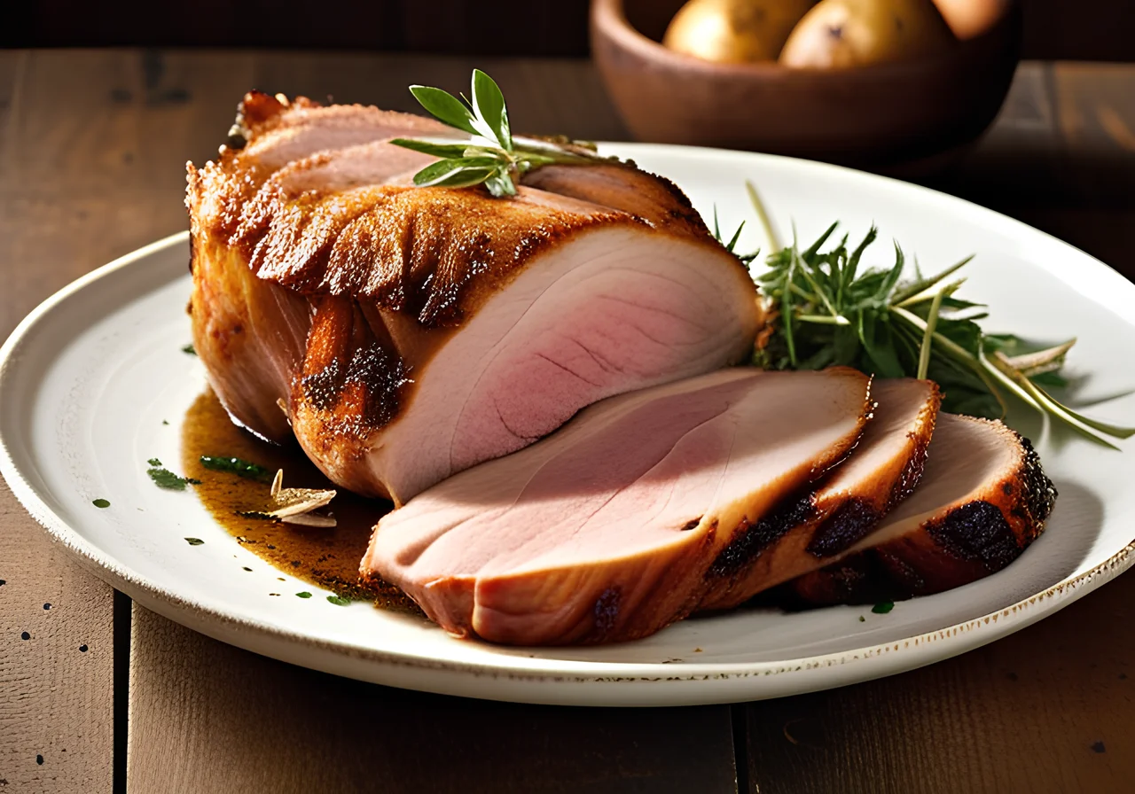 Crispy Pork Roast with Onions and Potatoes