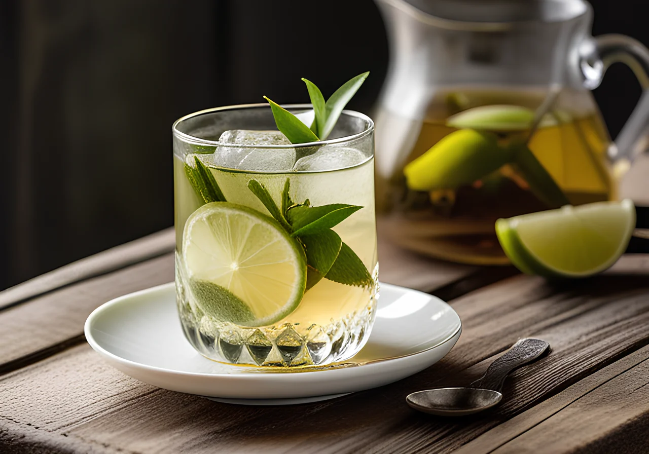 Cold Green Tea with Ginger