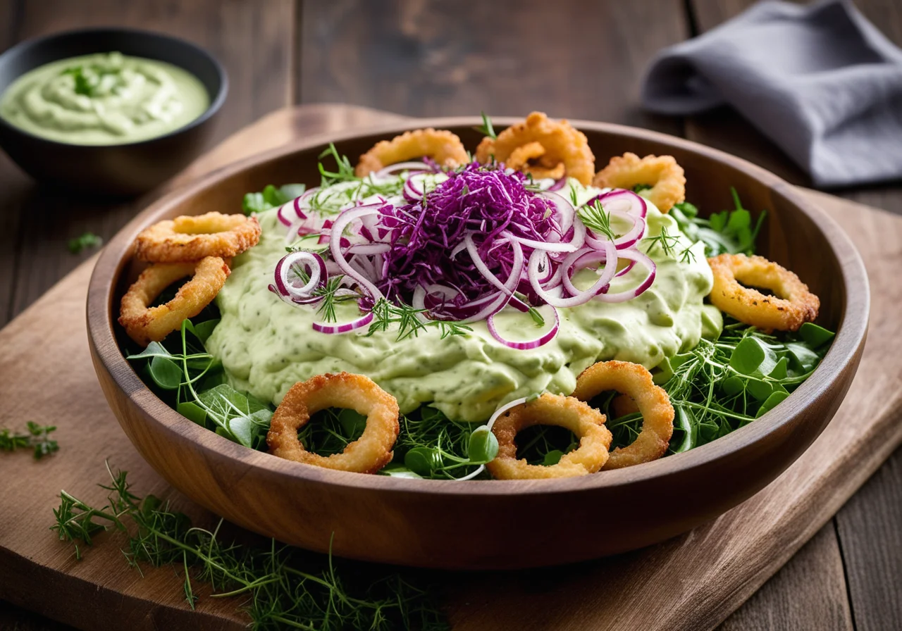 Iceberg Salad with Avocado Dressing