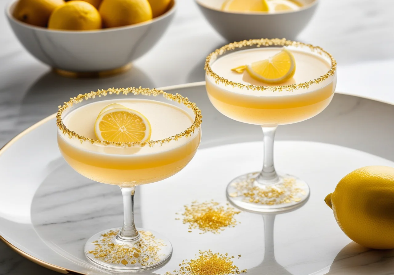 Champagne Gelée with Gold Leaf