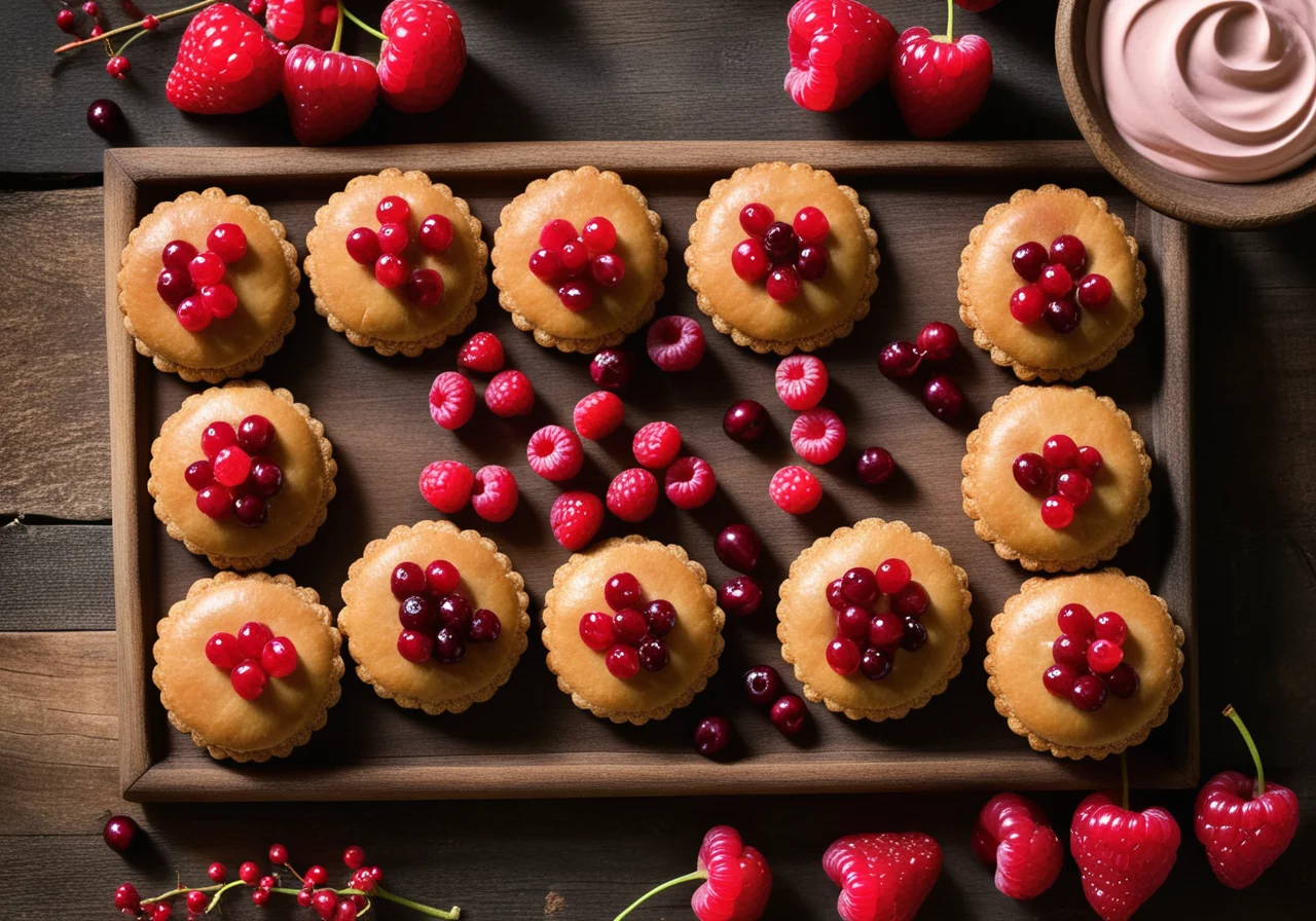 Sweet Buckwheat Coins with Currant Cream Cheese