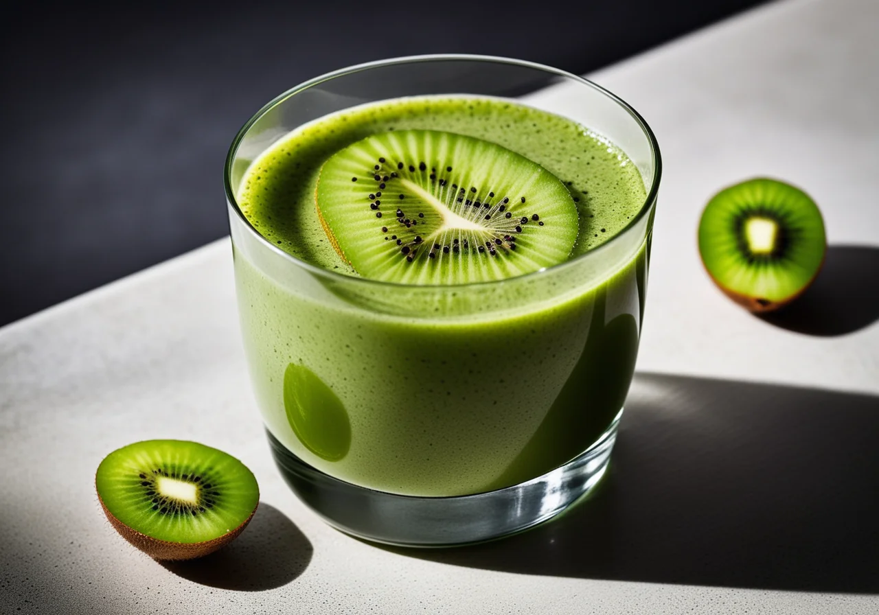 Kiwi Cucumber Smoothie with Dill