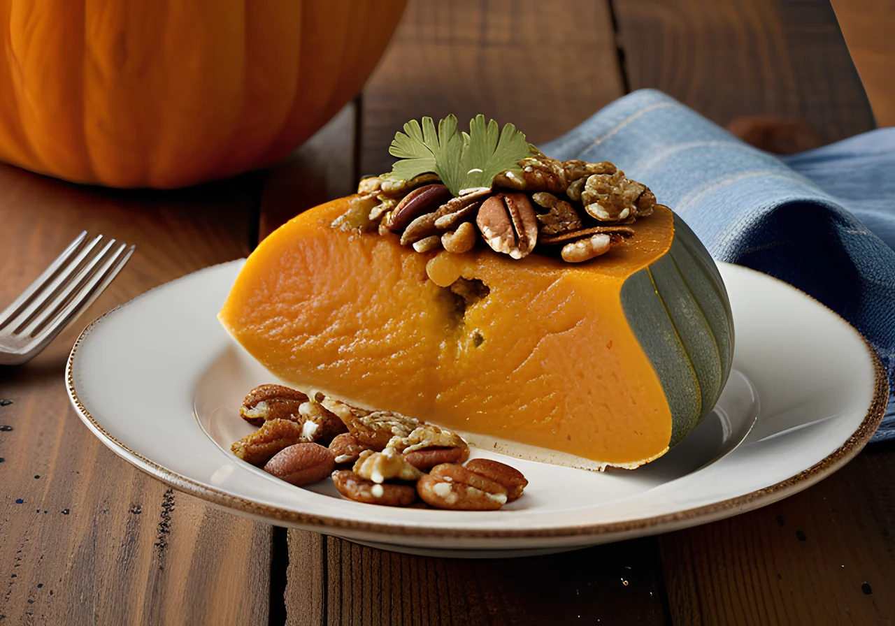 Pumpkin with Blue‑Cheese Walnut Filling