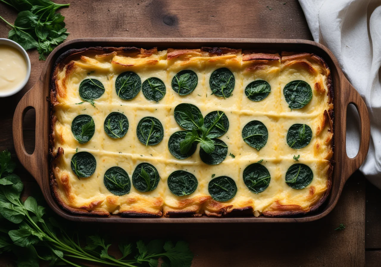 Potato Gratin with Spinach