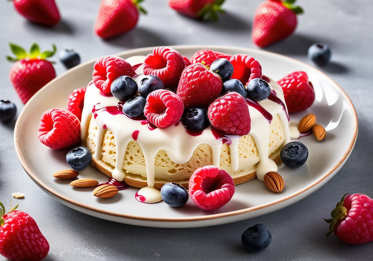 Quark Ice Cream with Mixed Berries