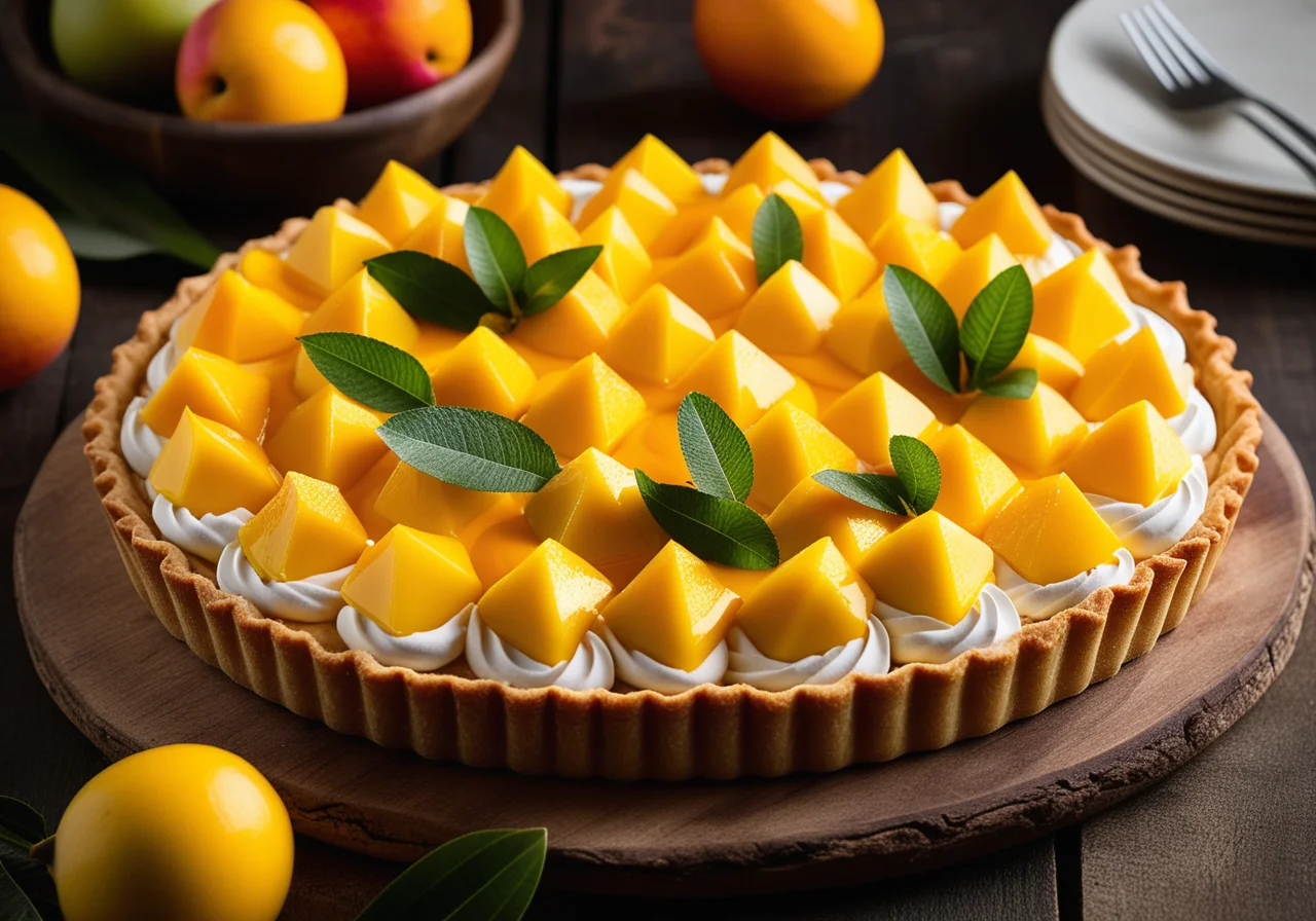 Tarte with Meringue and Fruit