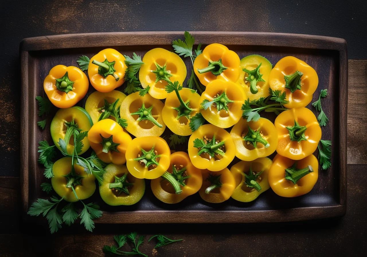Marinated Zucchini and Yellow Pepper Vegetable