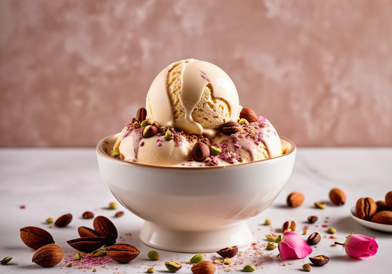 Cinnamon Ice Cream with Dates