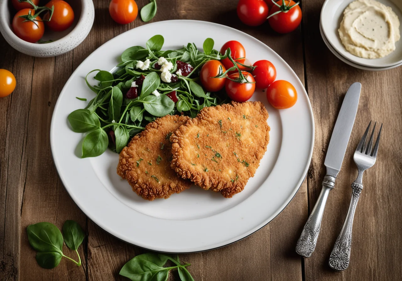 Veal Schnitzel with Spinach and Feta Filling