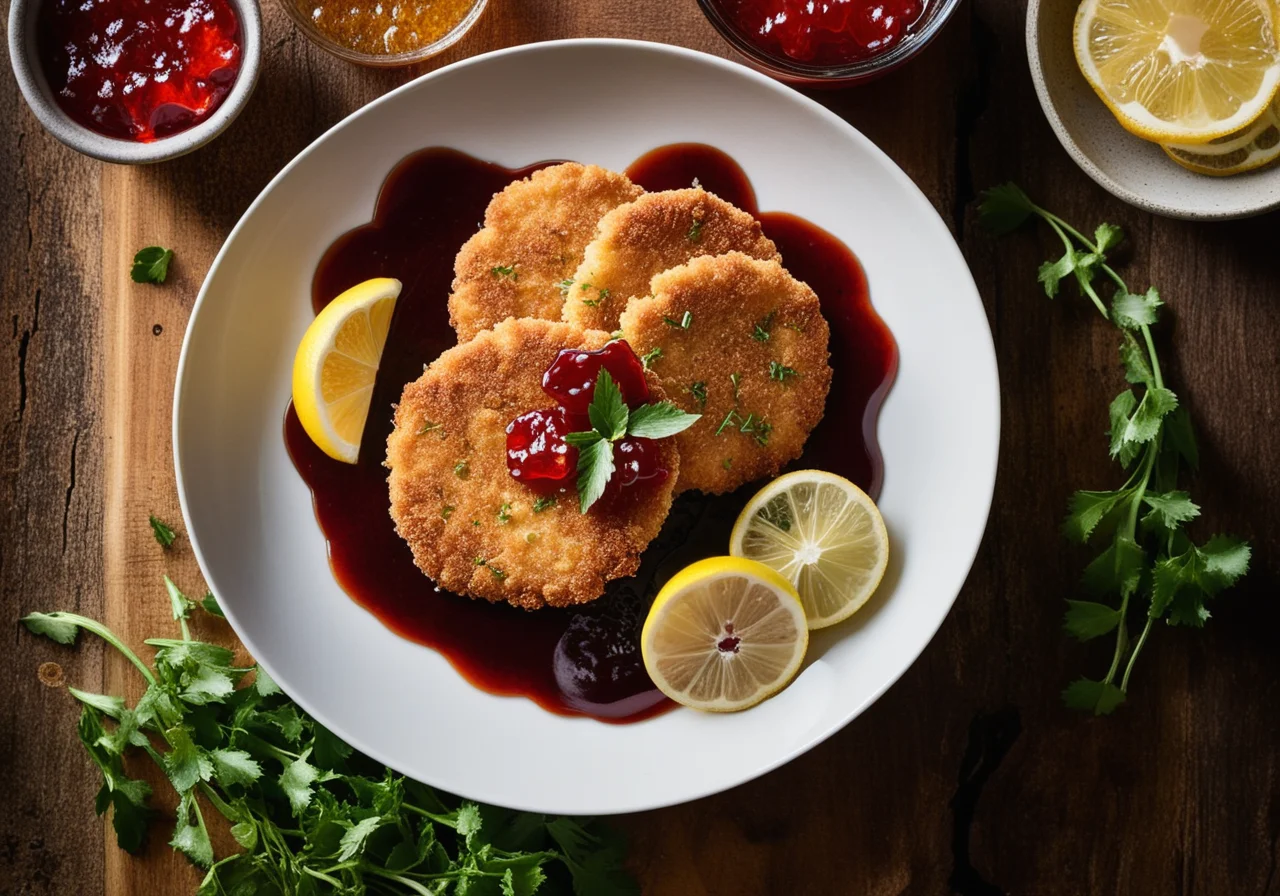 Celeriac Schnitzel with Pepper Jelly
