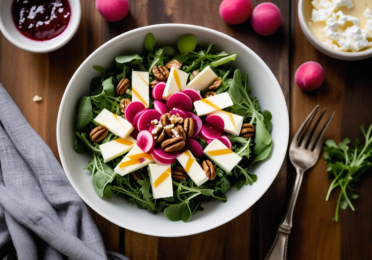 Salad with Nuts and Goat Cheese