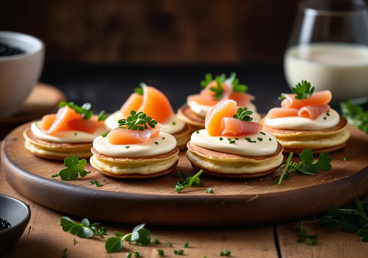 Pfannküchlein mit Räucherlachs