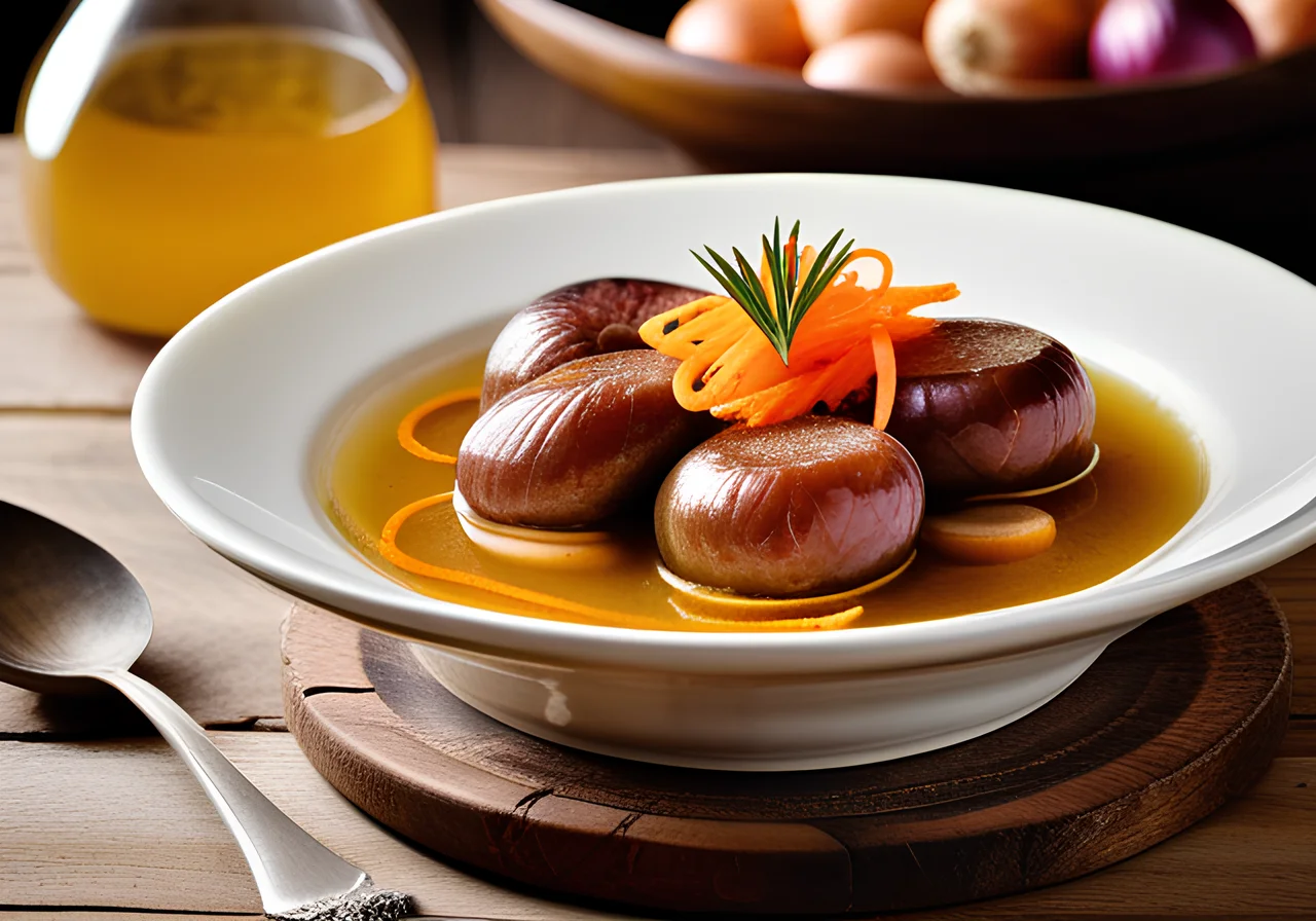 Blue Zipfl (Nuremberg Bratwurst in Vinegar-Onion Broth)