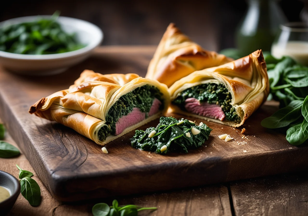 Lamb Rack in Herb Crust with Spinach Pocket