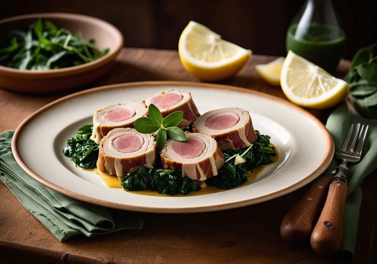 Pork Spinach Sage Roulades