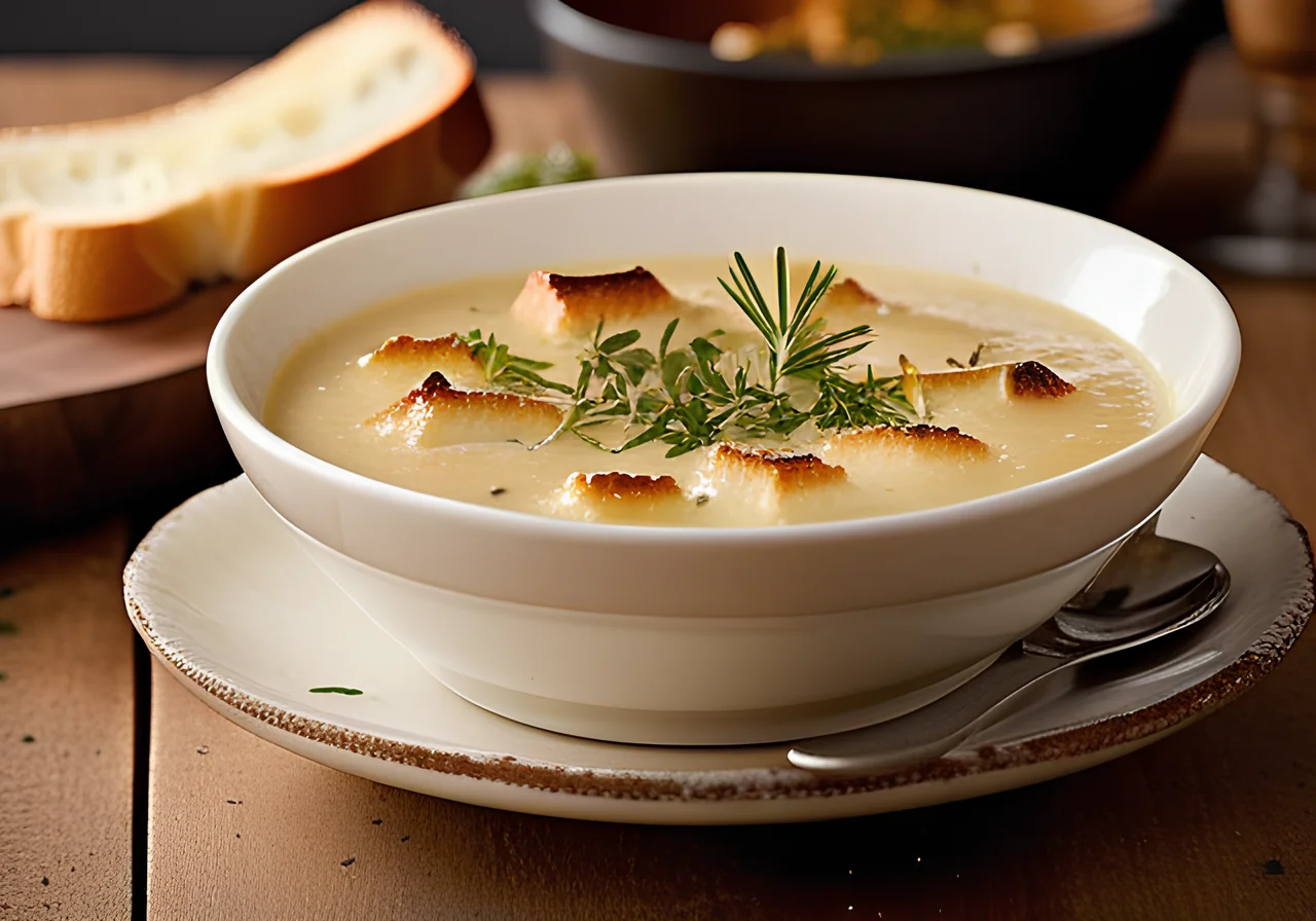 Baked Onion Soup with Cheese