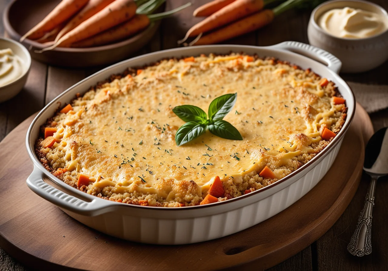Vegetable Millet Casserole with Cheese