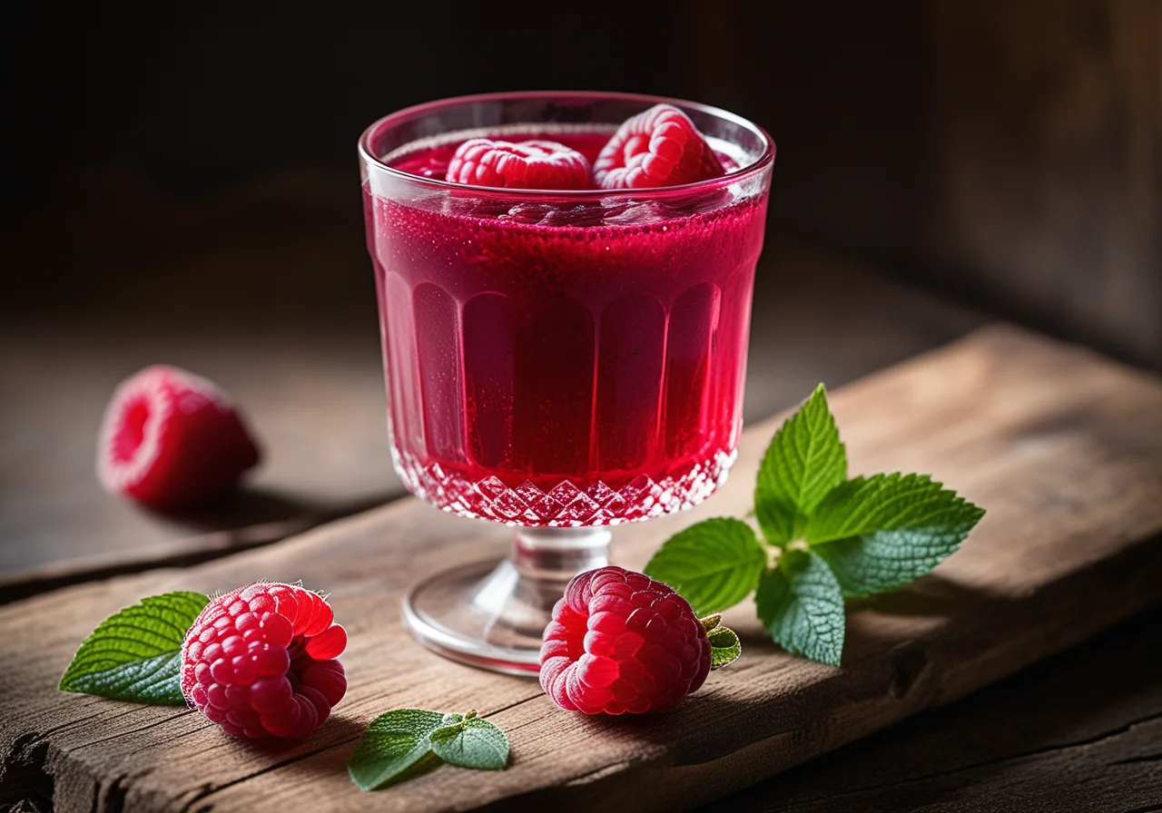 Raspberry Gelée with Peppermint