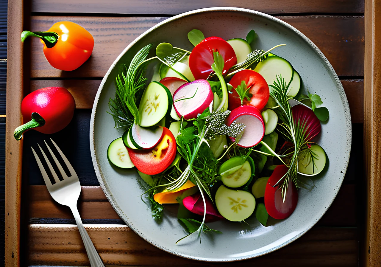 Vegetable Salad with Watercress