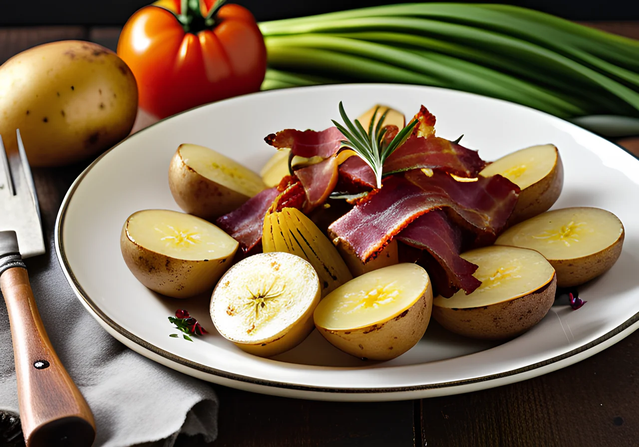 Potato-Leek Pan with Tomatoes