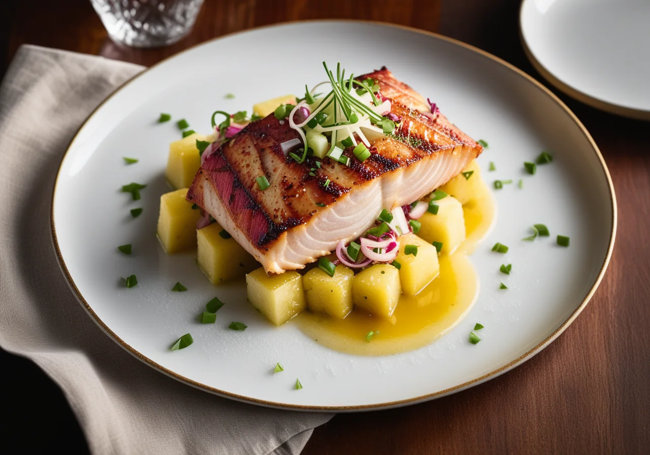 Red Snapper with Fruity Leek Vegetables