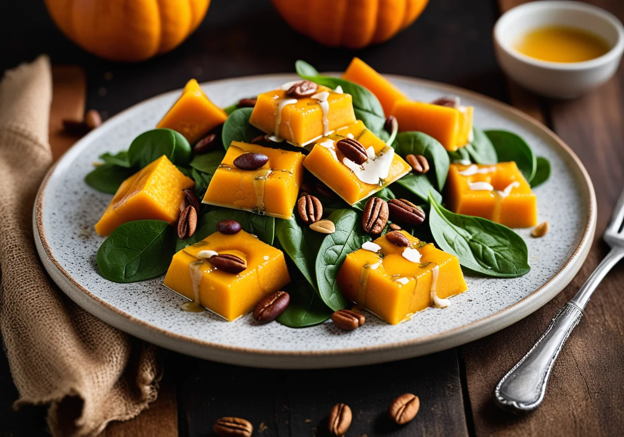 Pumpkin and Orange Maultaschen Salad