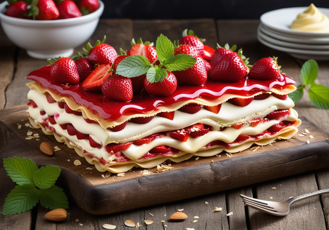 Sweet Strawberry Lasagna