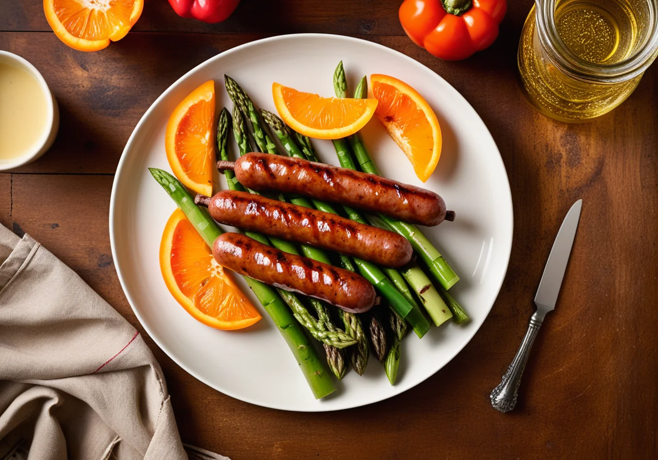 Vegetable Sandwich with Sausage