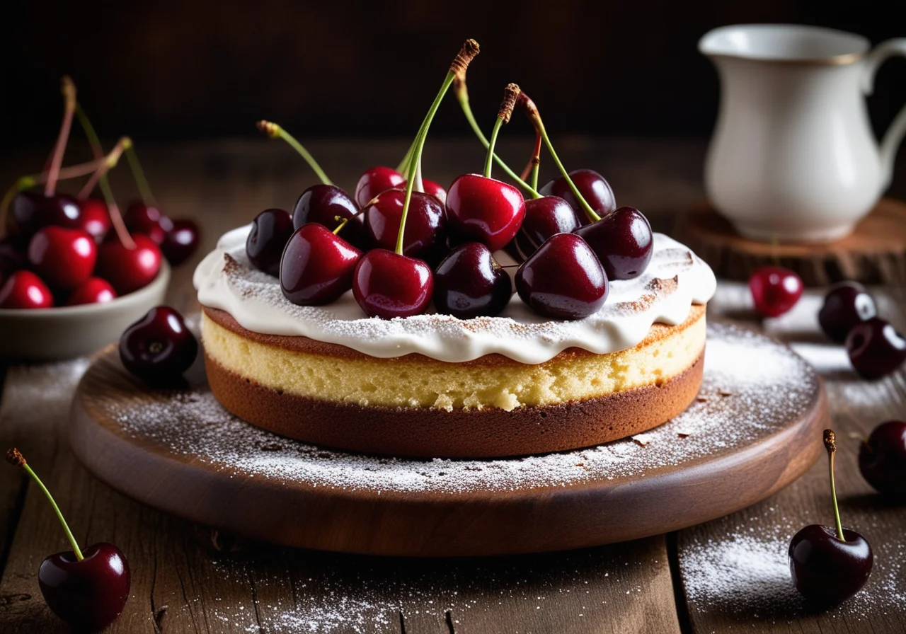 Cherry Sour Cream Cake