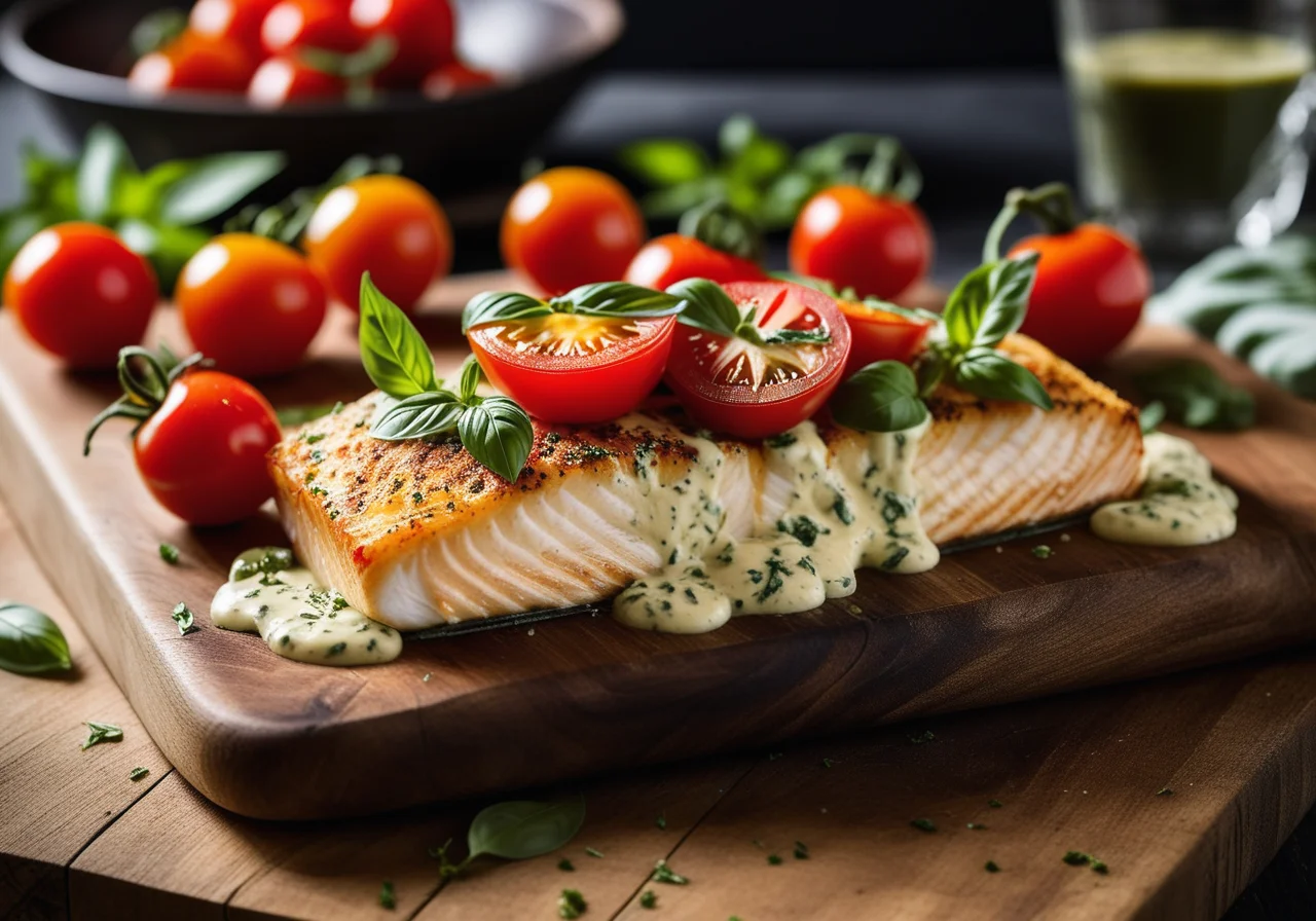 Fish Fillet with Tomato Cap