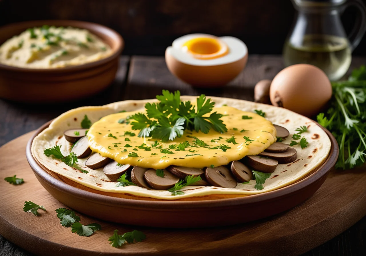 Tortilla with Mushrooms