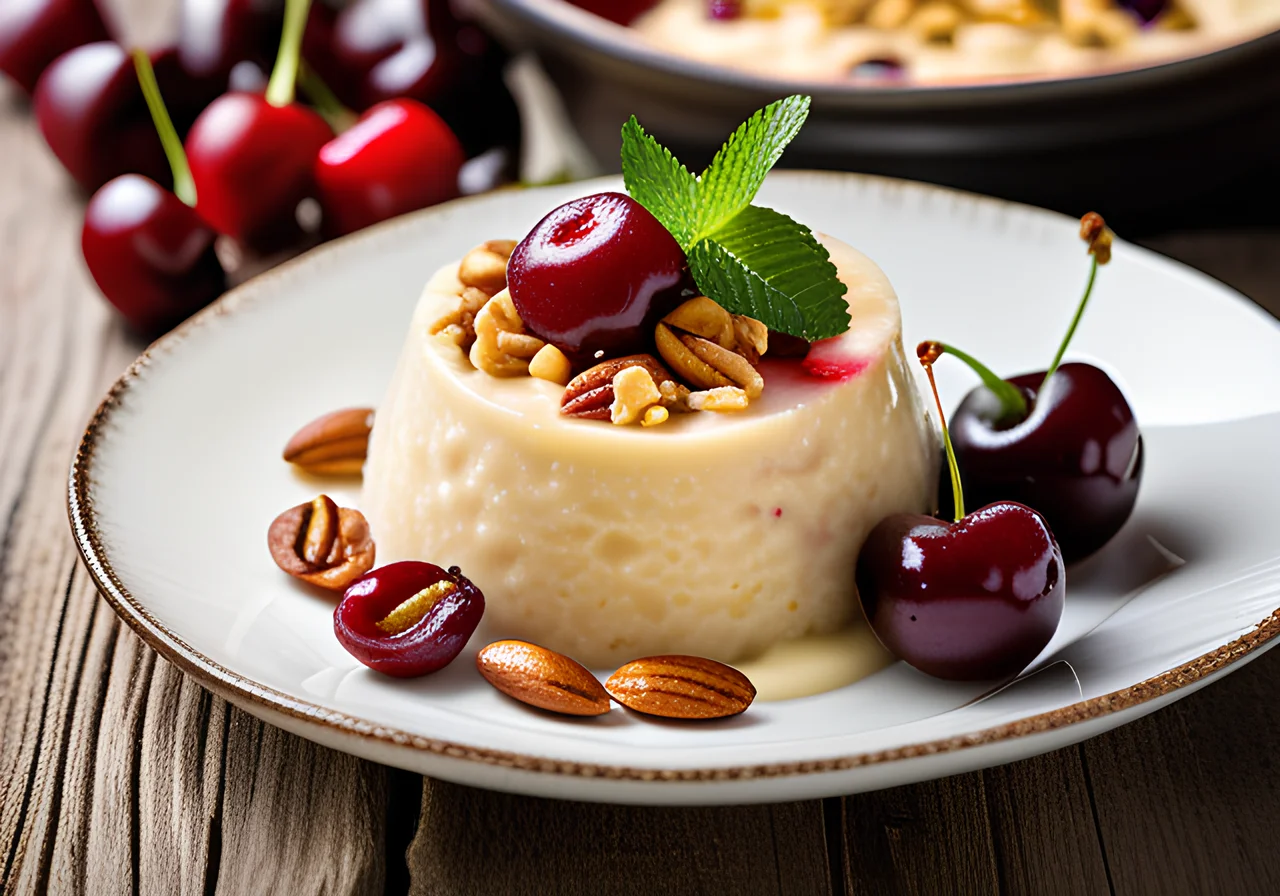 Rice Pudding with Cherries